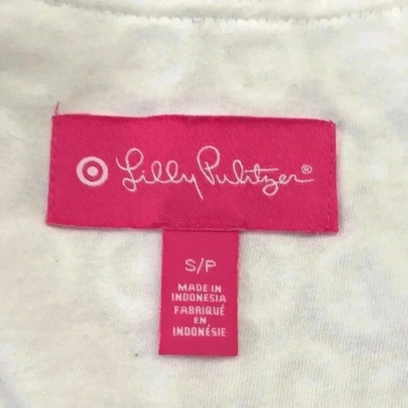 Lilly Pulitzer For Target Embroidered Lace Overlay Cropped Blouse Size S - Picture 6 of 8